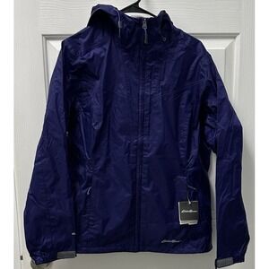 Eddie Bauer Womens Rain Coat NWT Large Purple
